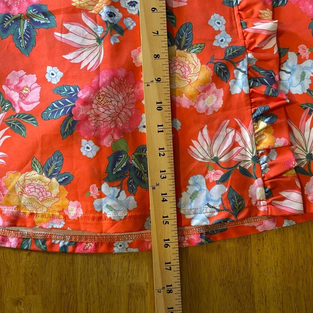 Smith & Quinn The Blaire Skort Women's Large Floral Ruffle Golf Skirt Preppy NWT